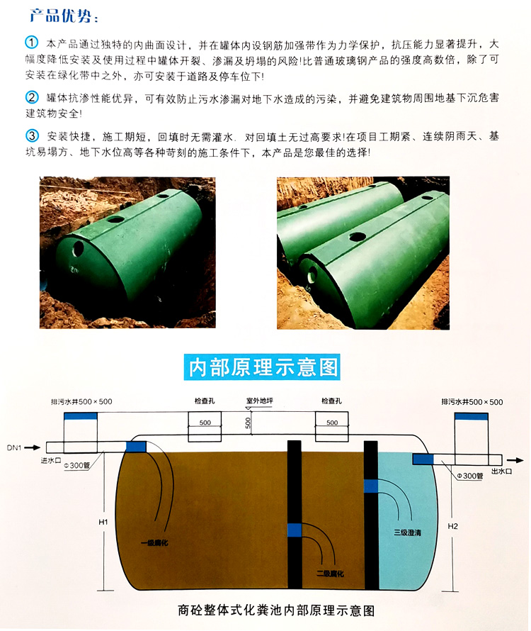 城西玻璃钢化粪池